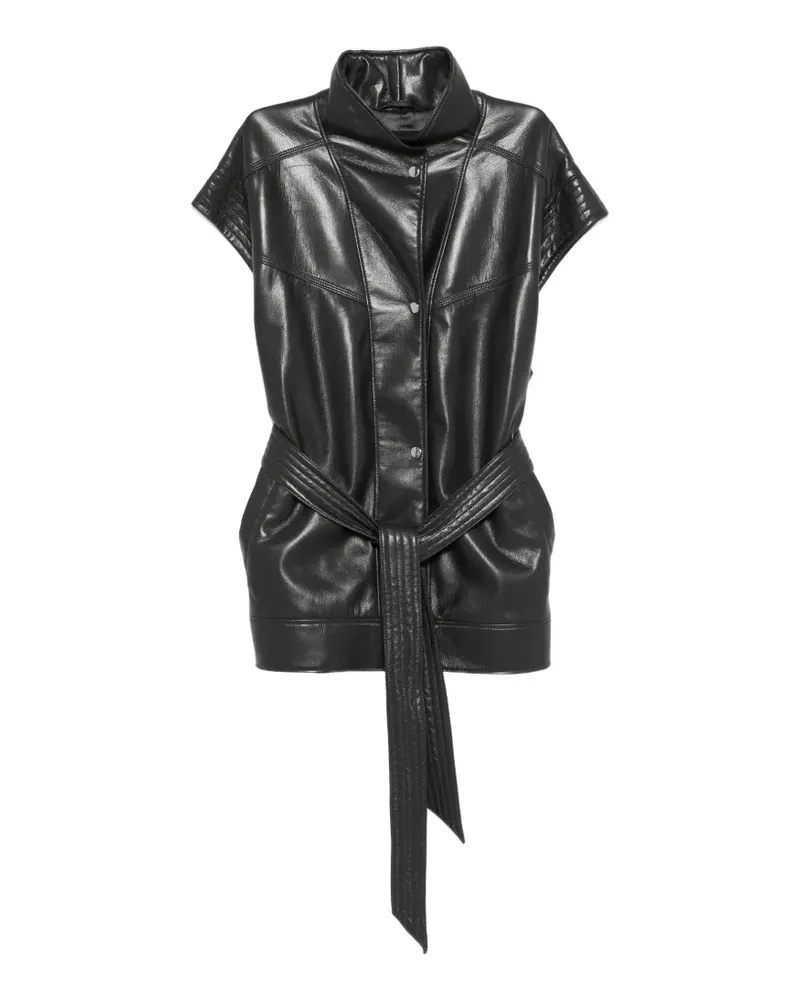 HUGO BOSS Jacaro Jacke mit Gürtel - Schwarz Schwarz