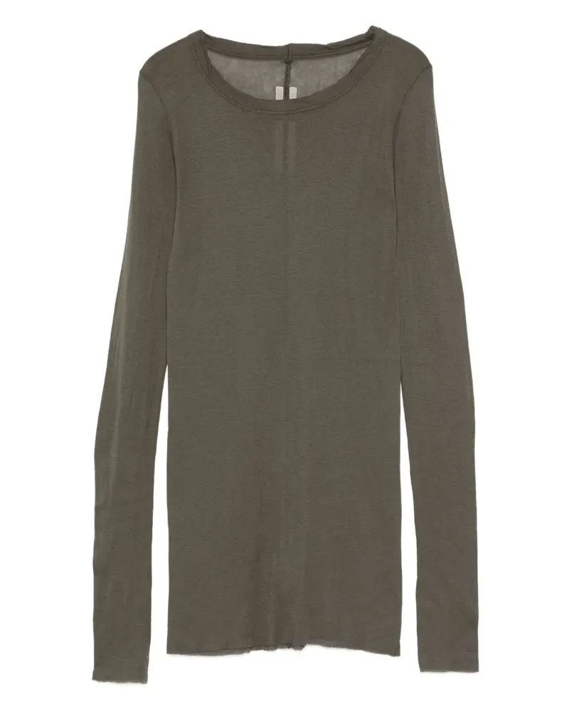 Rick Owens Langarmshirt mit ungesäumten Kanten - Grün Grün
