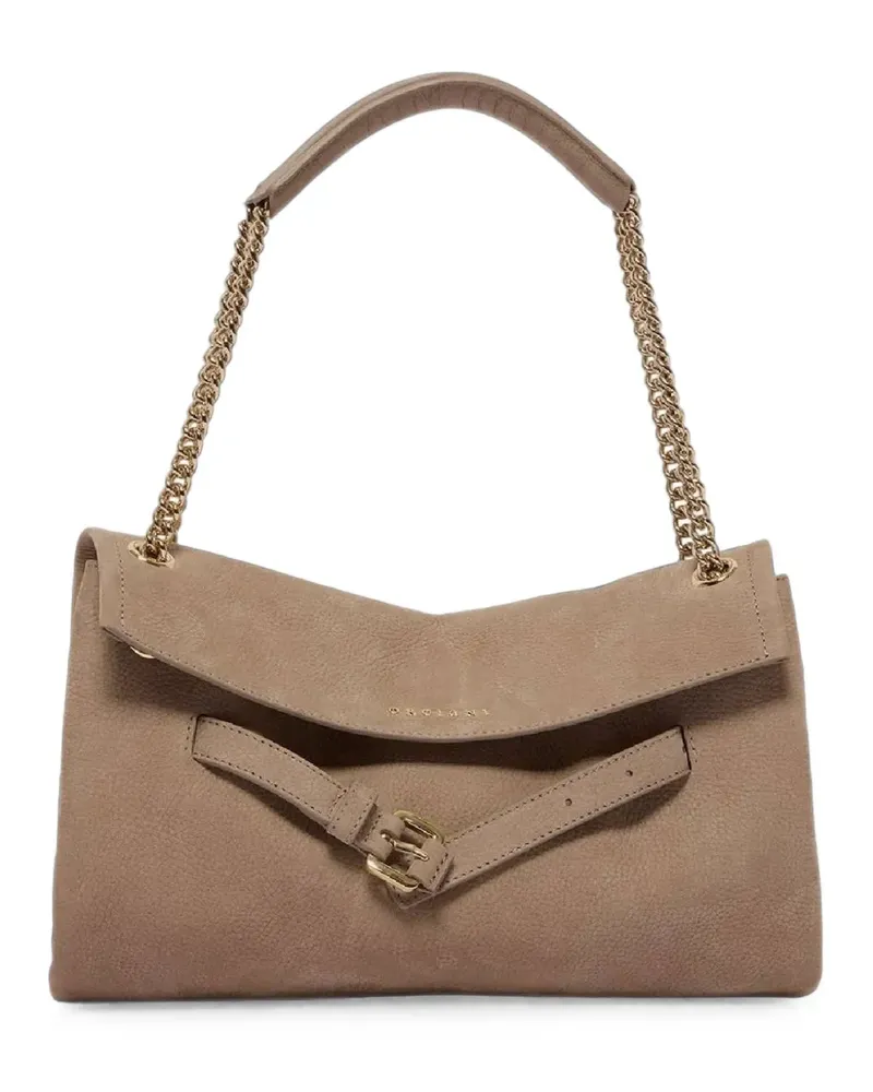 Orciani Kleine Venus Leder-Schultertasche mit Schnalle - Nude Nude