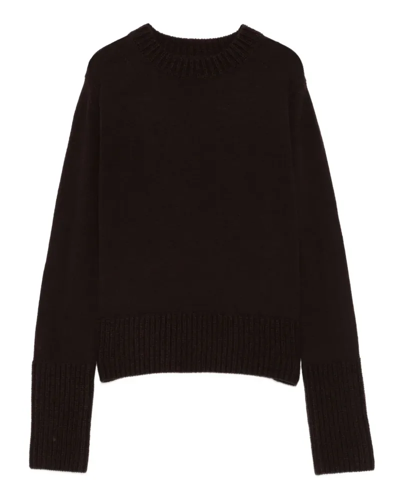 Sacai Pullover mit gerippten Bündchen - Braun Braun