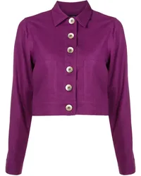 OLYMPIAH Cropped-Jacke mit Knöpfen Violett