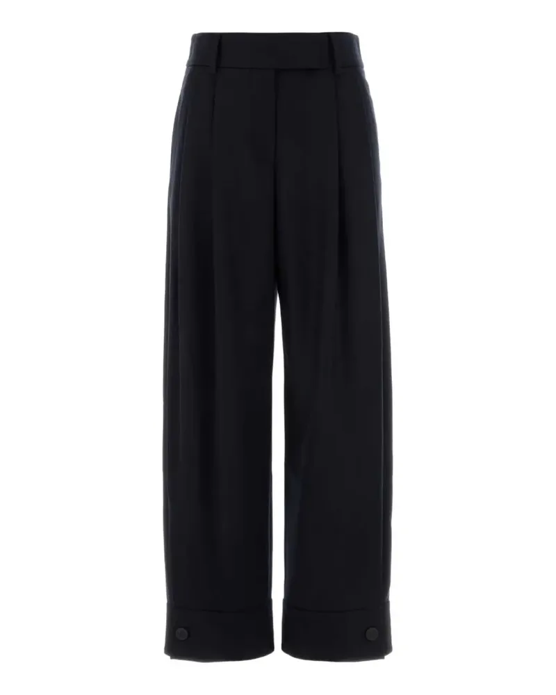 Giorgio Armani x Alanui pleated virgin-wool trousers - Blau Blau