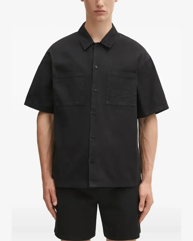 REPRESENT Hemd mit Logo-Stickerei - Schwarz Schwarz
