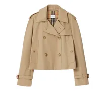 Kurze Mayfair Trenchcoat aus Gabardine - Nude