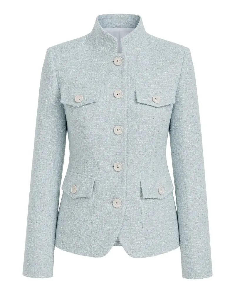 Eleventy tweed field jacket - Blau Blau