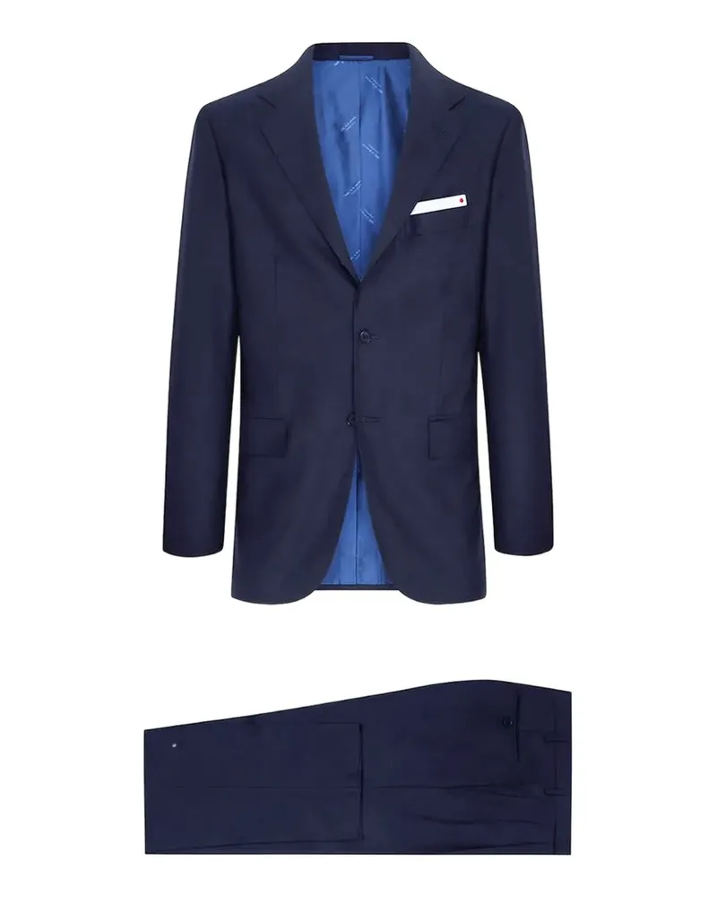 Kiton Einreihiger Anzug - Blau Blau