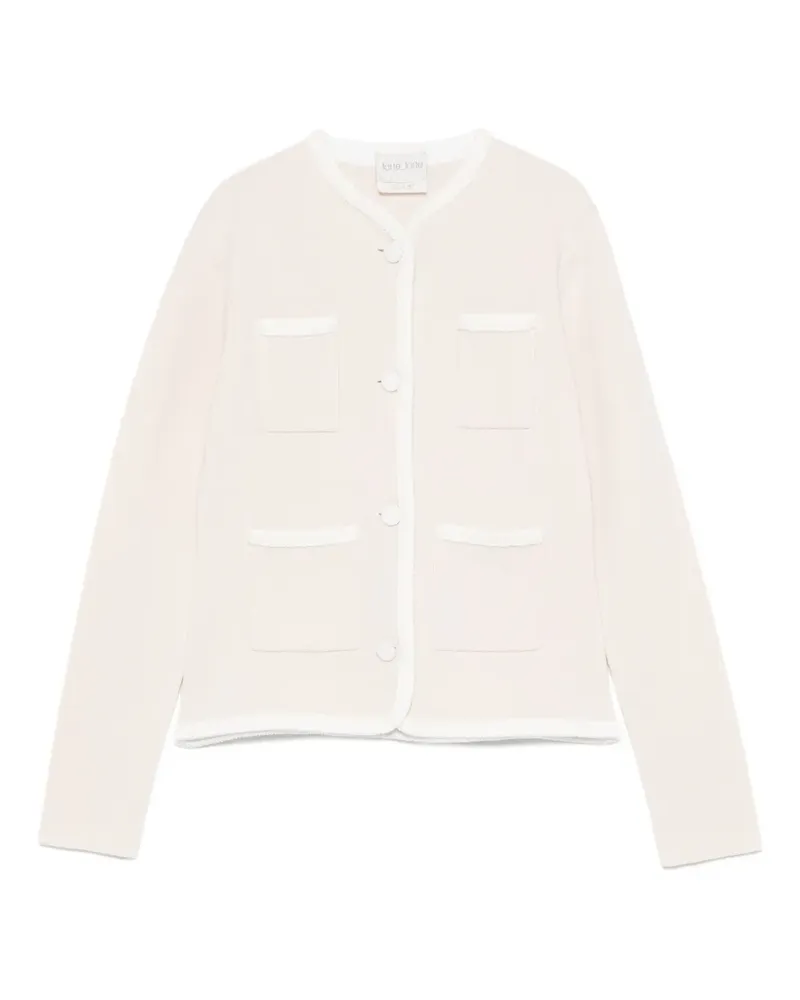 forte_forte Geknöpfter Cardigan mit Taschendetail - Rosa Rosa