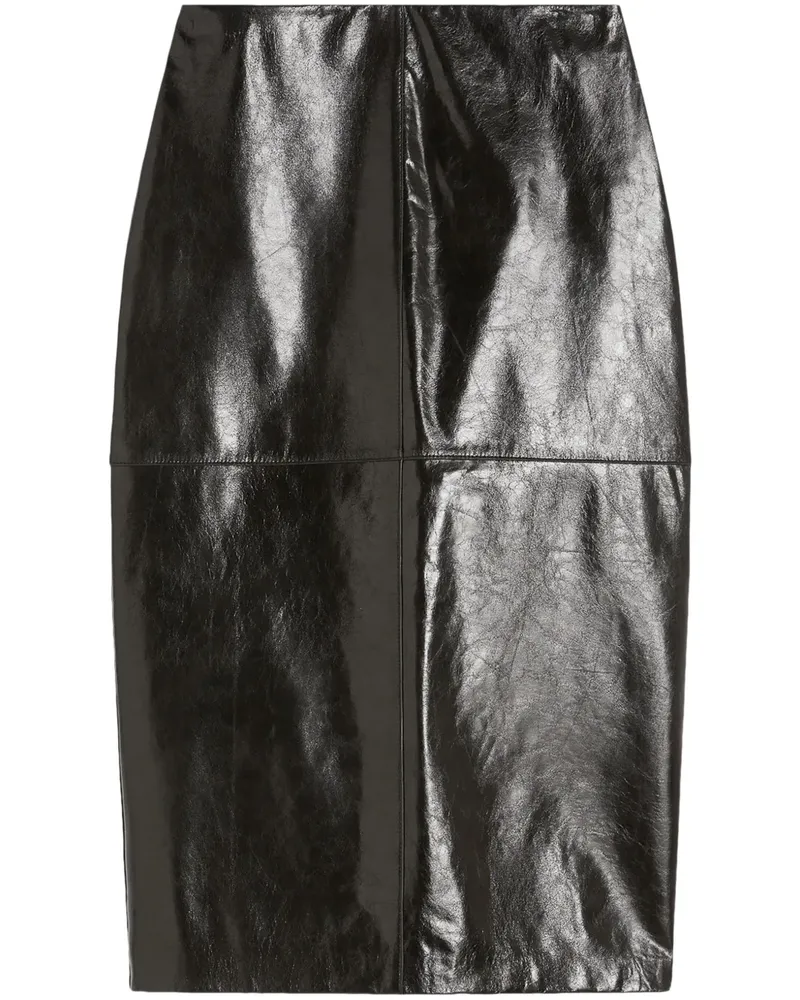 Max Mara panelled leather skirt - Schwarz Schwarz