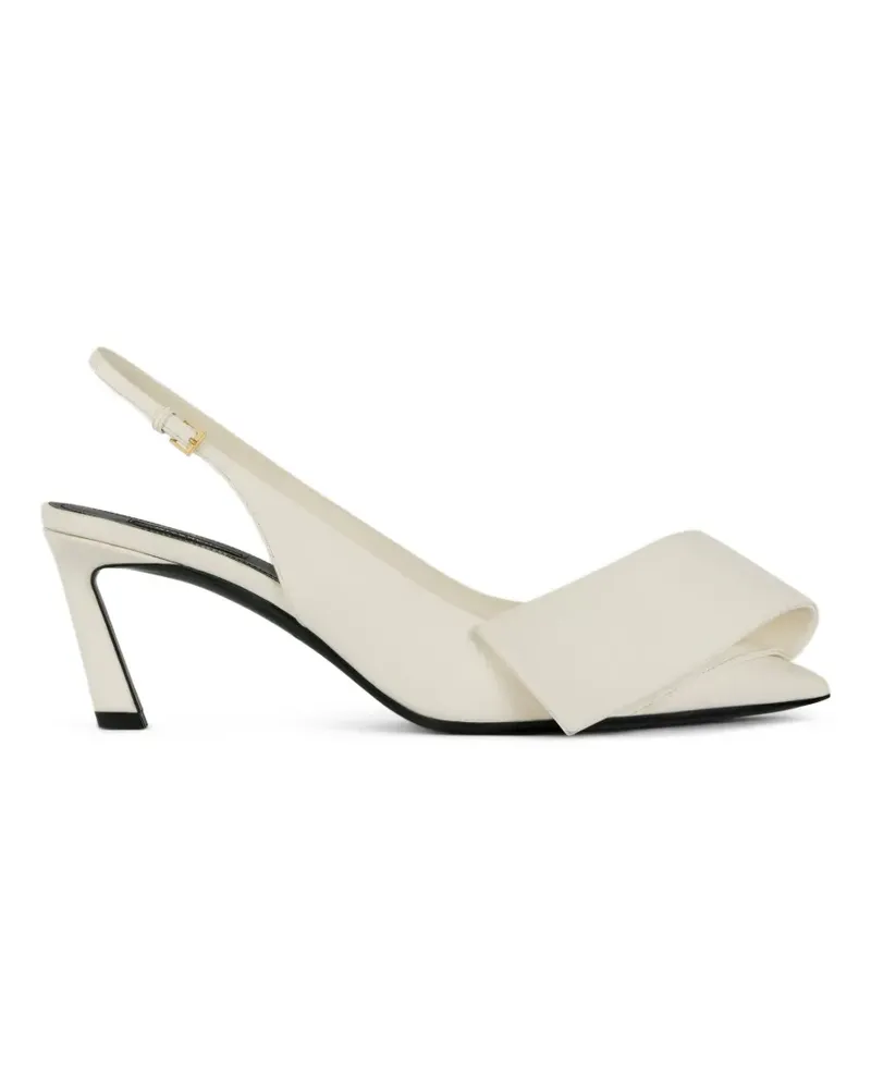 Givenchy Twisted Ribbon Slingback-Pumps aus Leder - Weiß Weiß