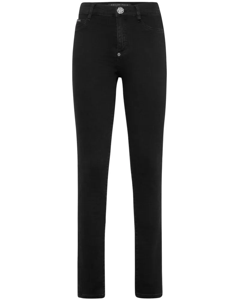 Philipp Plein Jeggings mit hohem Bund - Schwarz Schwarz