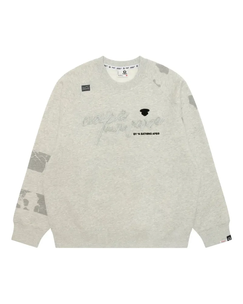 BAPE Sweatshirt mit Applikation - Grau Grau
