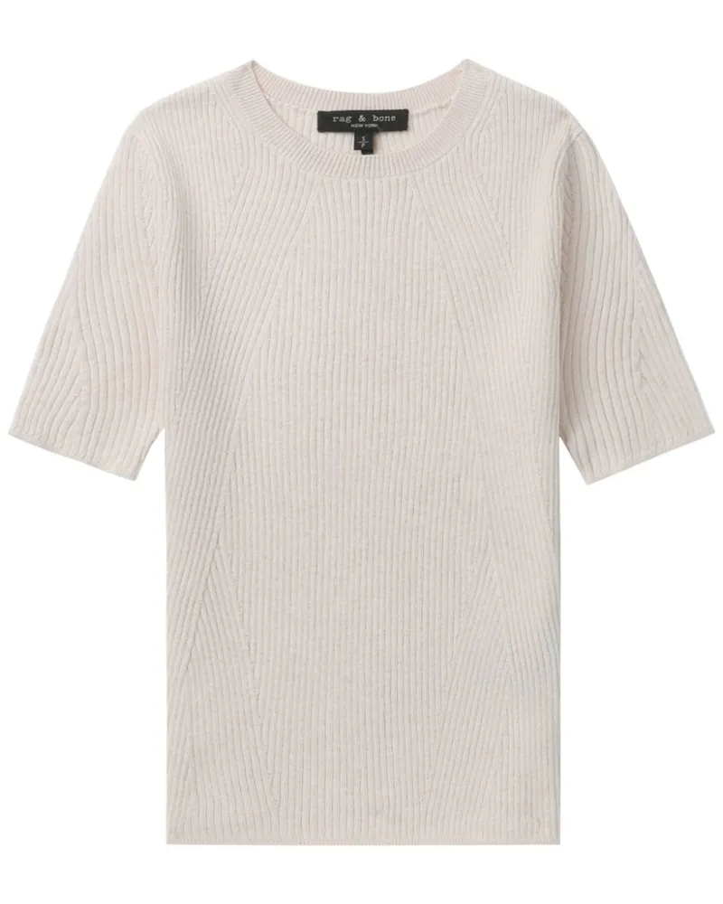 Rag & Bone T-Shirt aus geripptem Strick - Nude Nude