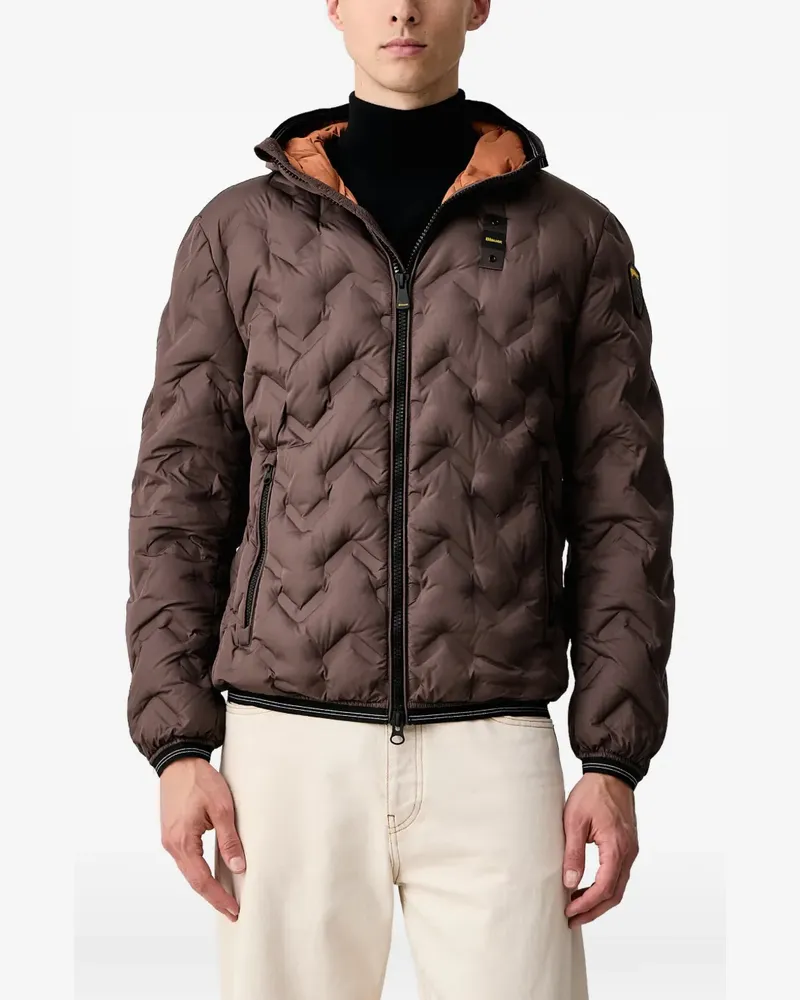 Blauer chevron-quilted hooded jacket - Braun Braun