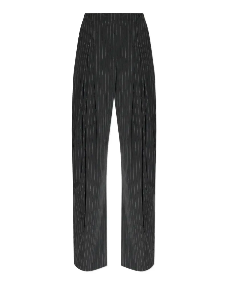 IRO pinstripe-pattern pleated trousers - Grau Grau