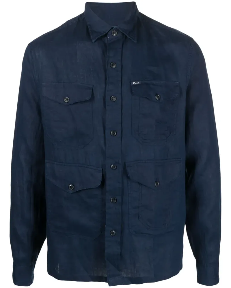 Ralph Lauren Hemd mit Klappentaschen - Blau Blau