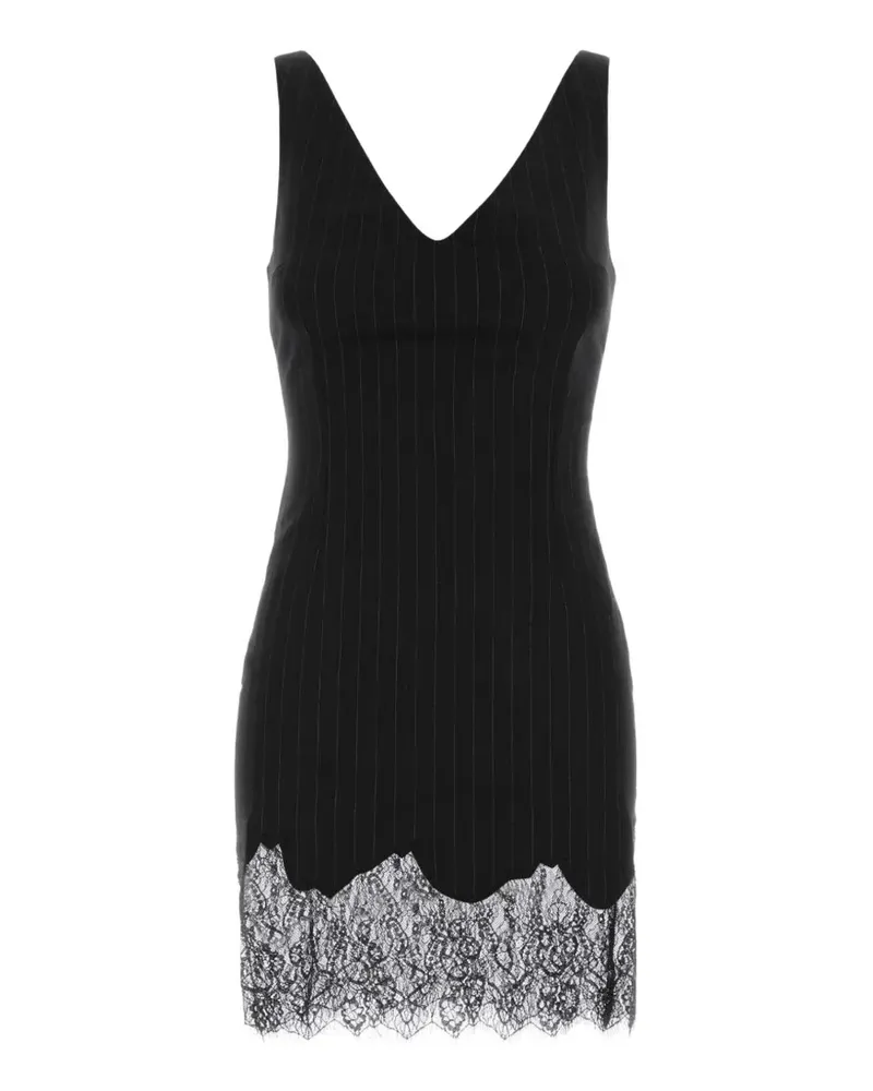 ANDAMANE Tori Minikleid mit Nadelstreifen - Schwarz Schwarz