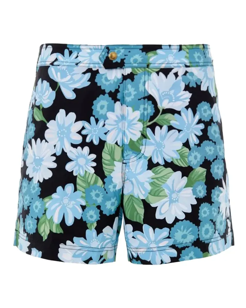 Tom Ford Badeshorts mit Blumenprint - Schwarz Schwarz