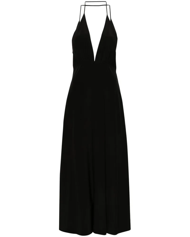 Totême Neckholder-Maxikleid - Schwarz Schwarz