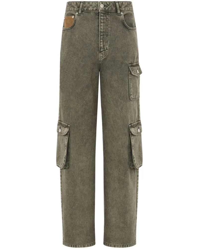 Moschino Straight-Leg-Jeans mit Cargotaschen - Grau Grau