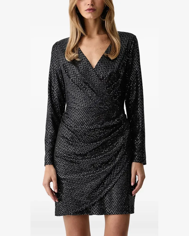 DKNY sequin-embellished ruched mini dress - Schwarz Schwarz