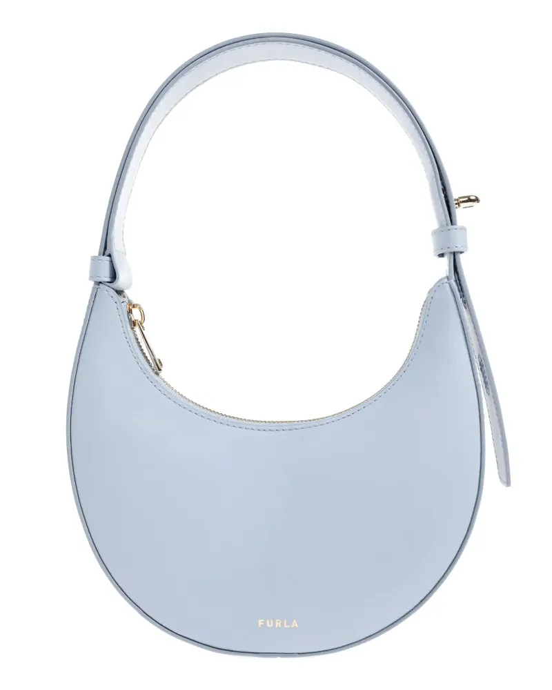 Furla Delizia crescent zip mini tote bag - Blau Blau