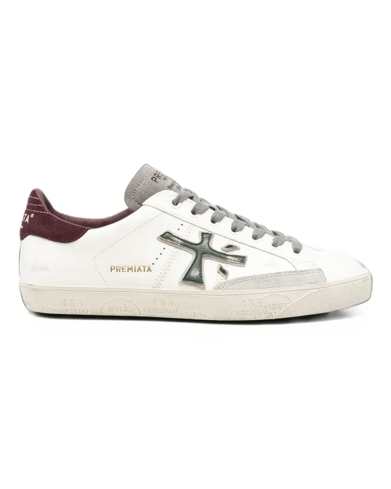 Premiata Steven Sneakers mit Logo-Patch - Weiß Weiß