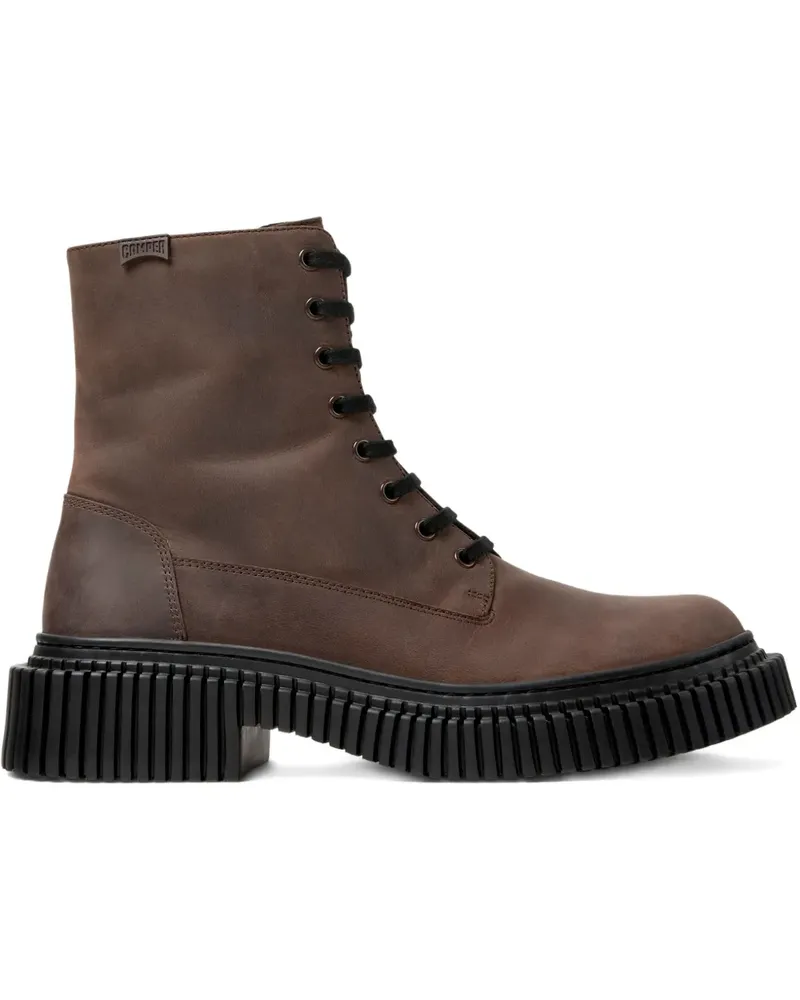 Camper Pix Berlin Schnürstiefel mit dicker Sohle - Braun Braun