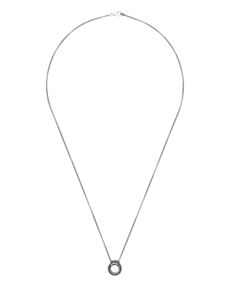 Rosa Maria Halskette aus Sterlingsilber mit Diamanten - Schwarz Schwarz