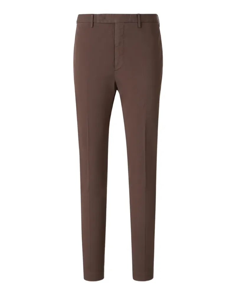 Incotex pressed-crease slim-fit trousers - Braun Braun