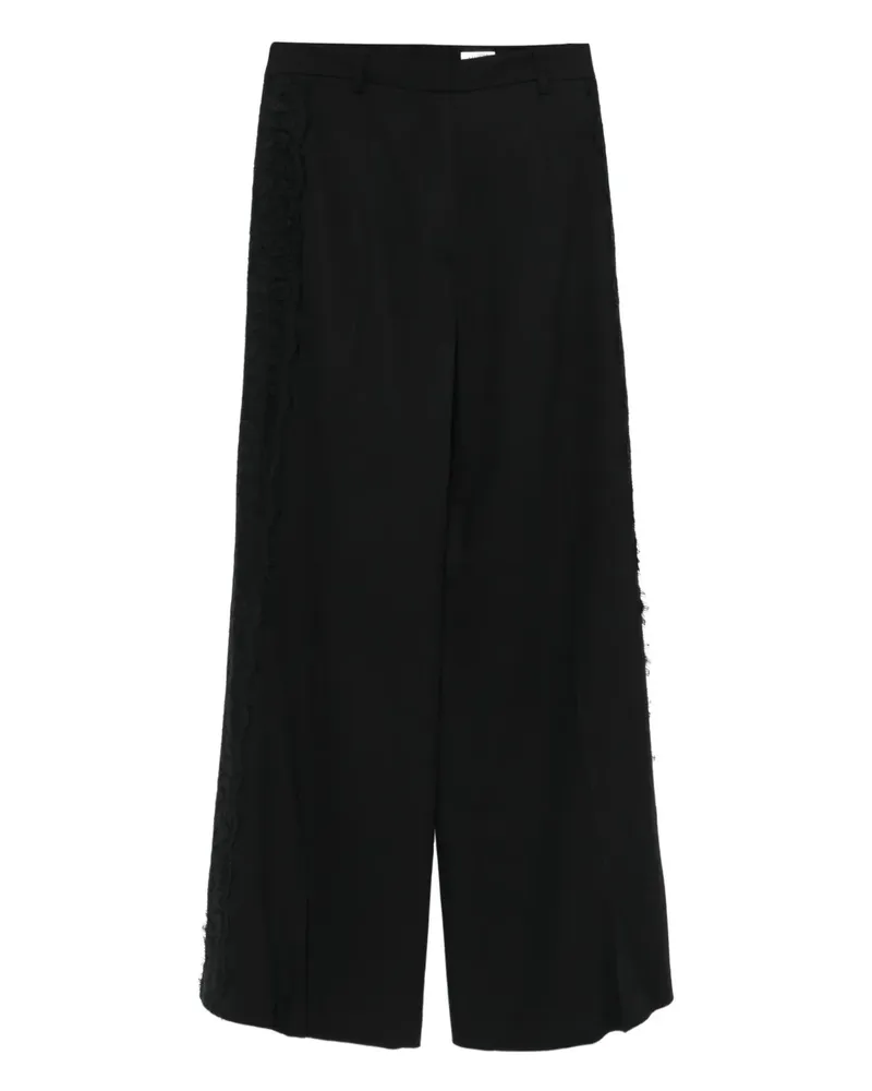 Filippa K Hose mit Spitzenbesatz - Schwarz Schwarz