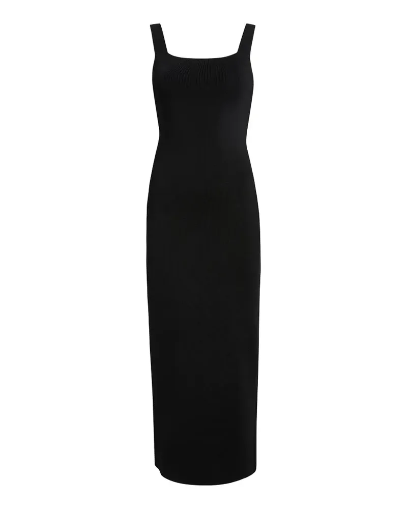 KHAITE Dixi Midikleid mit eckigem Ausschnitt - Schwarz Schwarz
