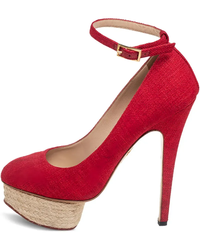 Charlotte Olympia Pumps aus Leder 150mm - Rot Rot