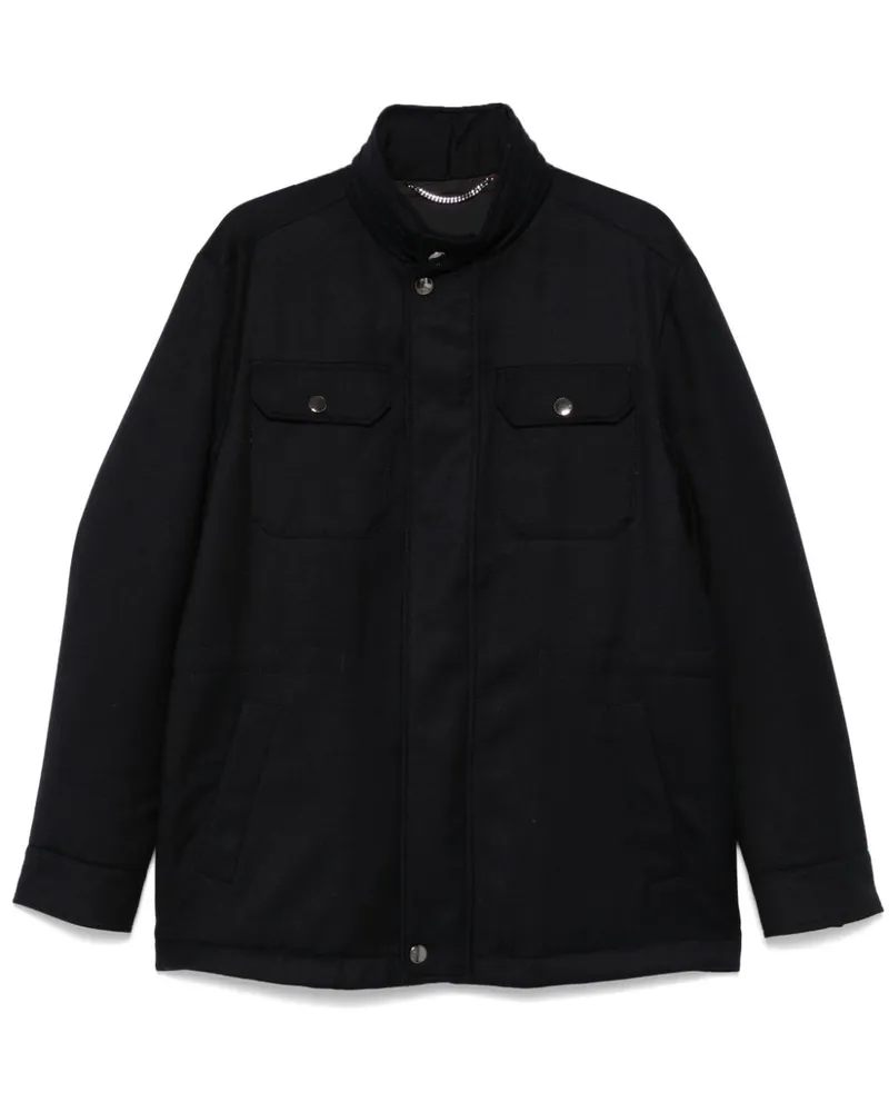 Canali Gefütterte Jacke - Blau Blau