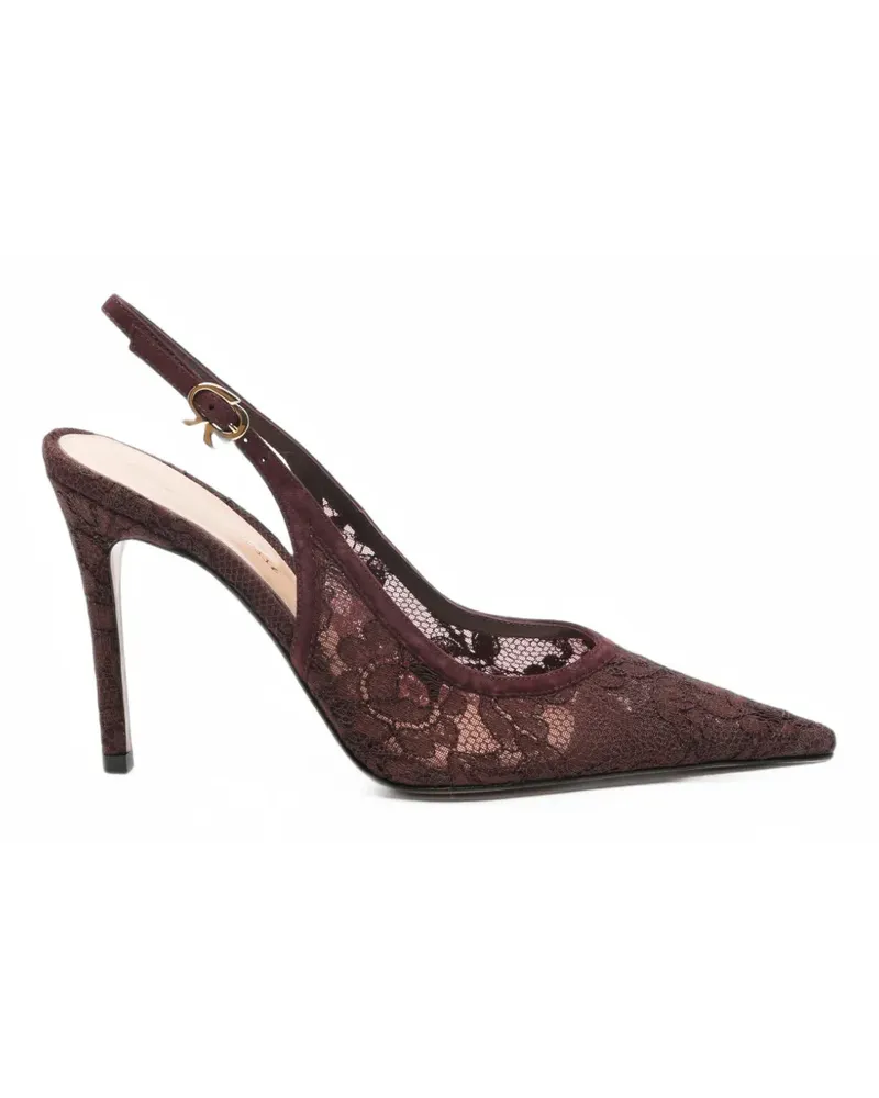 Gianvito Rossi lace pointed-toe pumps - Rot Rot