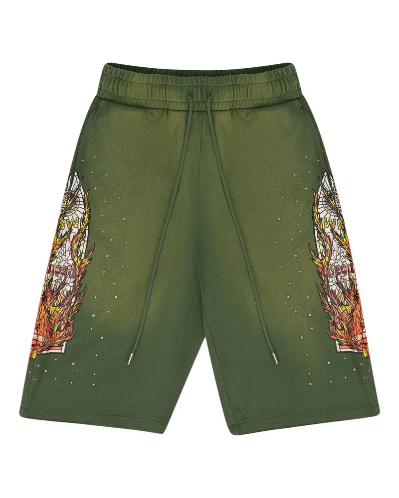 WHO DECIDES WAR Flame Glass Sportshorts - Grün Grün