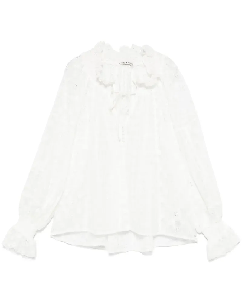 Alice + Olivia Norah Bluse - Weiß Weiß