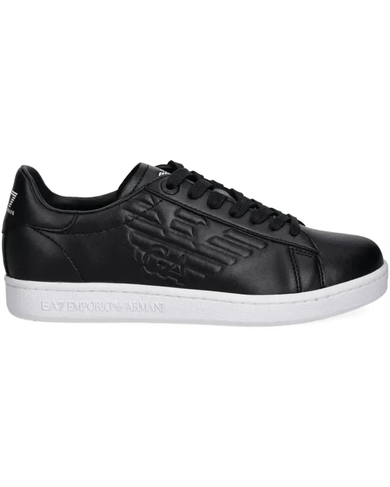 EA7 Sneakers mit Logo-Prägung - Schwarz Schwarz
