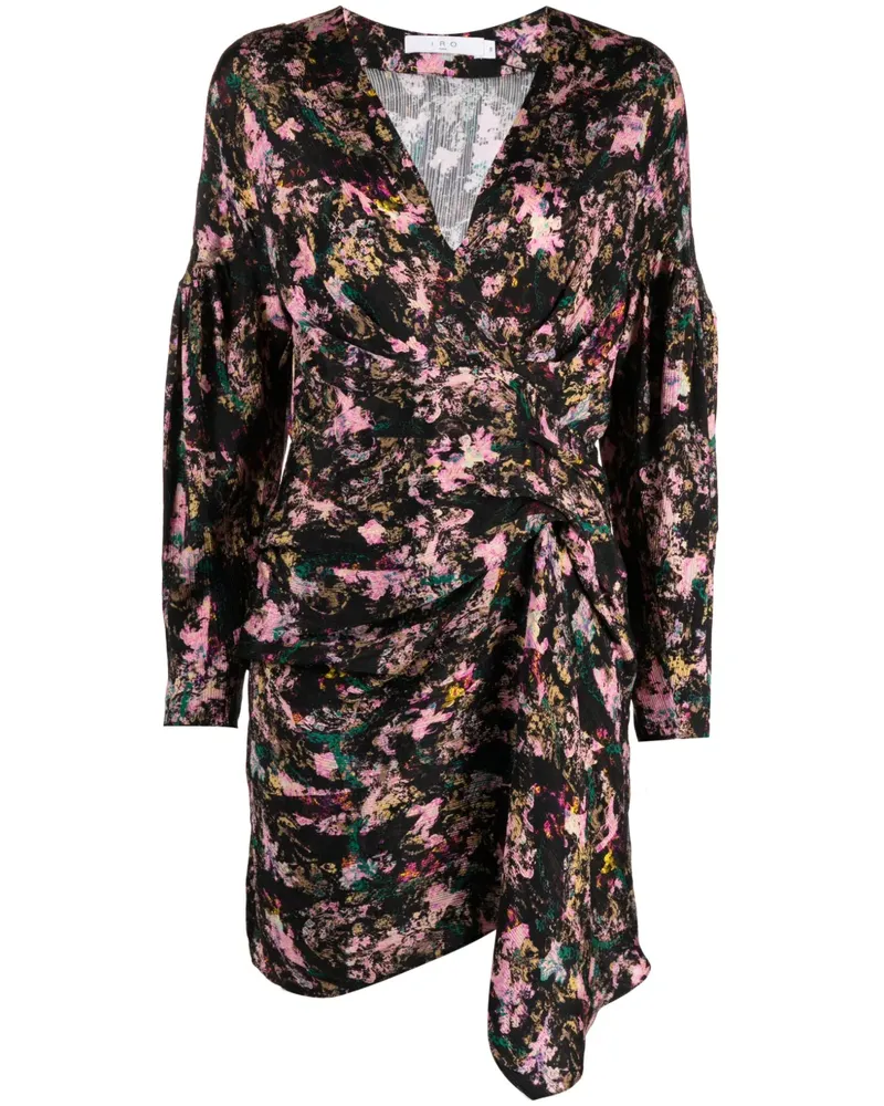 IRO Midikleid mit Print - Schwarz Schwarz