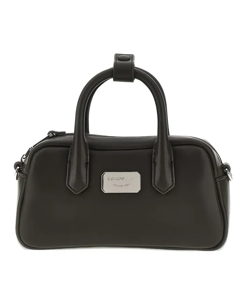 Emporio Armani logo-plaque tote bag - Braun Braun