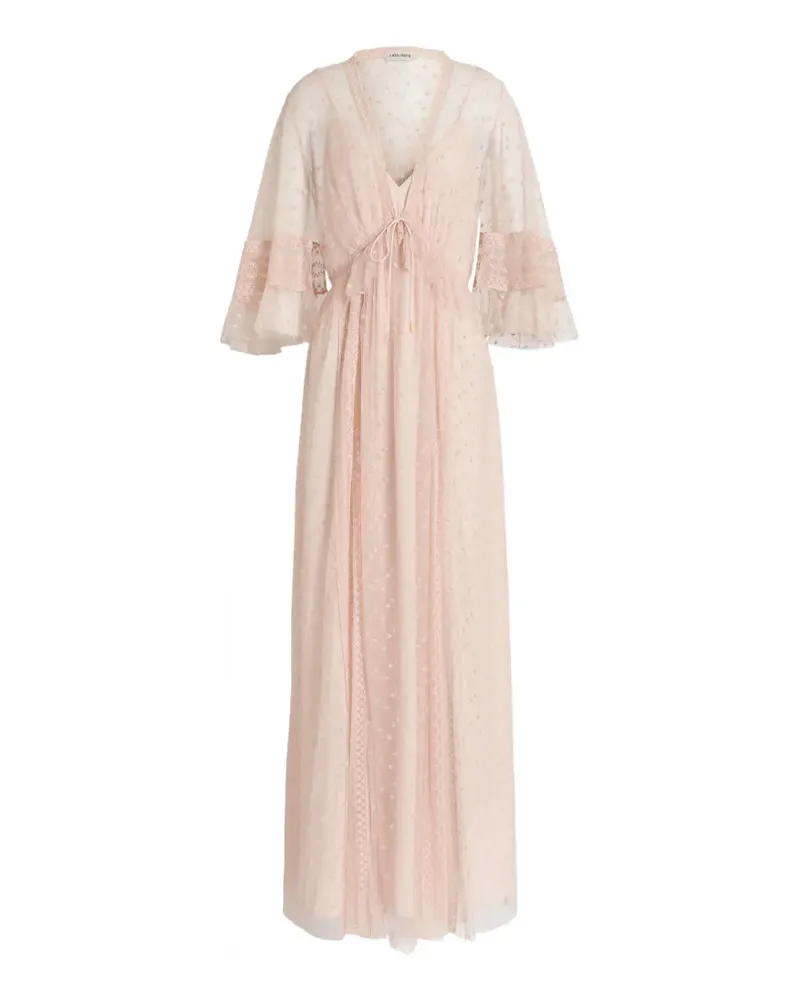 Alberta Ferretti Besticktes Maxikleid - Rosa Rosa
