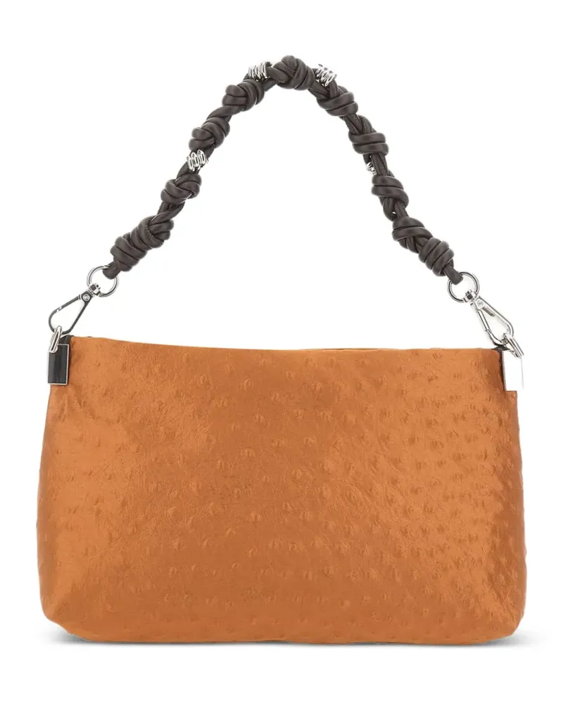 Gianni Chiarini Fanny Schultertasche mit Straußen-Effekt - Orange Orange