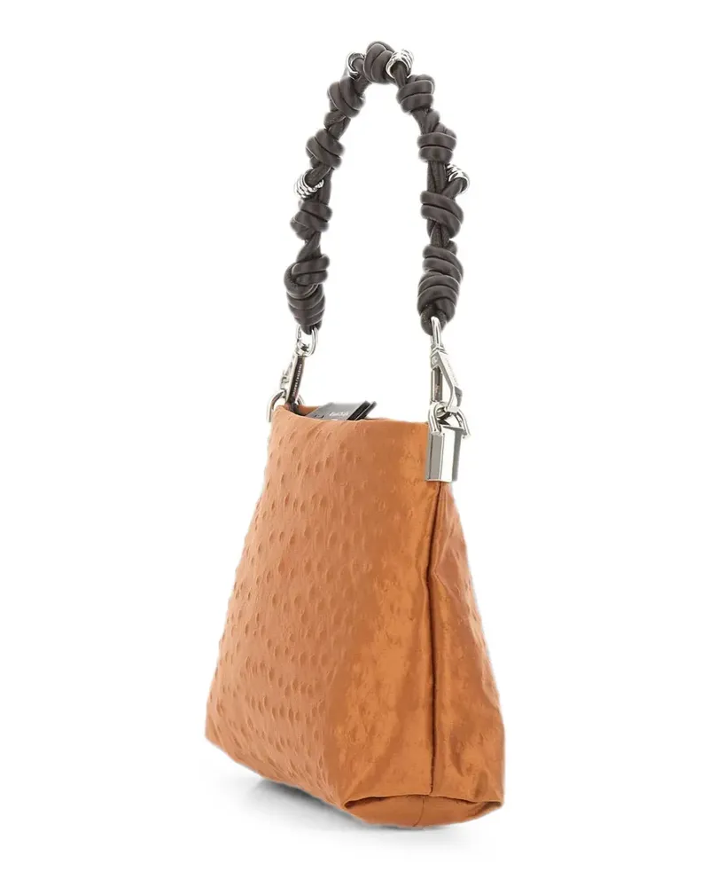 Gianni Chiarini Fanny ostrich-effect shoulder bag - Orange Orange