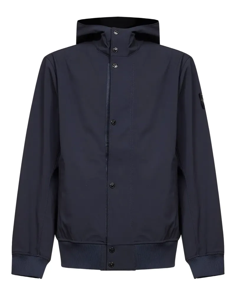 Stone Island hooded zip-up jacket - Blau Blau