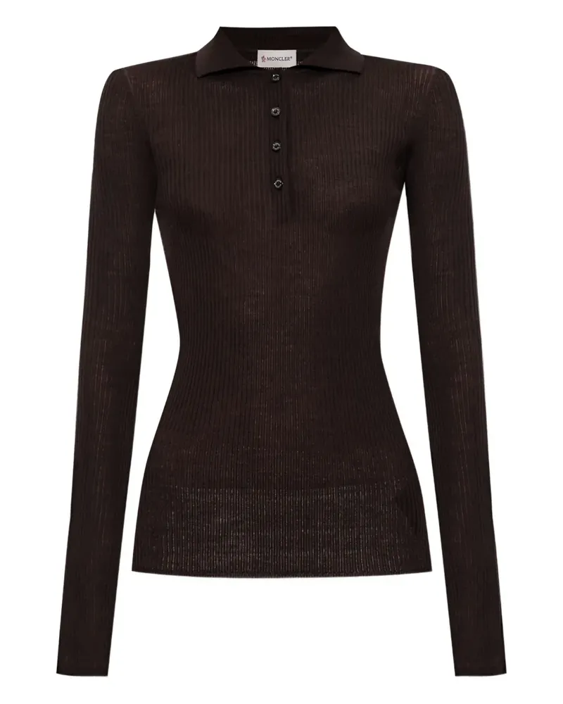 Moncler Geripptes Poloshirt - Braun Braun