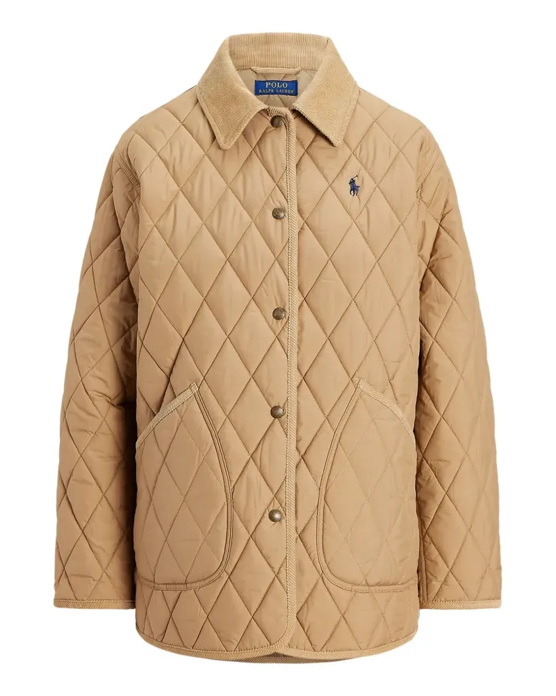 Ralph Lauren quilted corduroy-collar jacket - Nude Nude