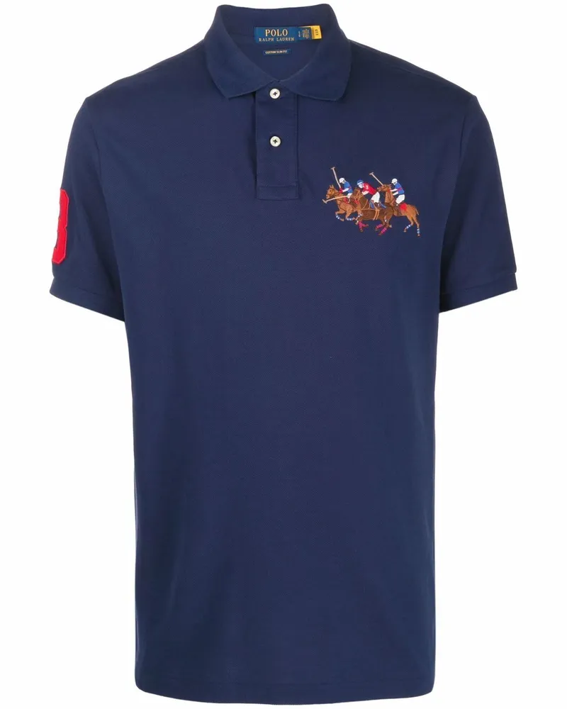 Ralph Lauren Poloshirt mit Polo Pony-Motiv - Blau Blau