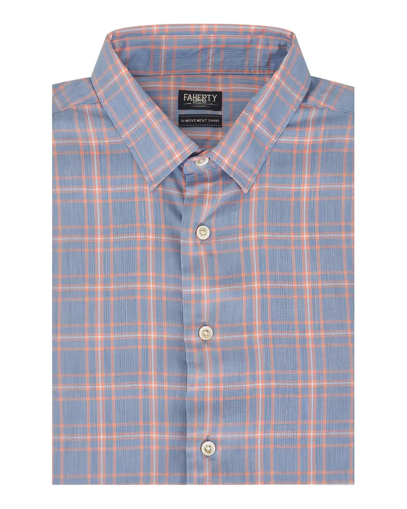 Faherty Movement check-print shirt - Blau Blau