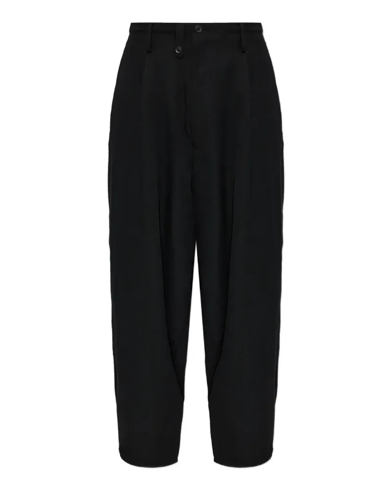Yohji Yamamoto Hose mit weitem Bein - Schwarz Schwarz