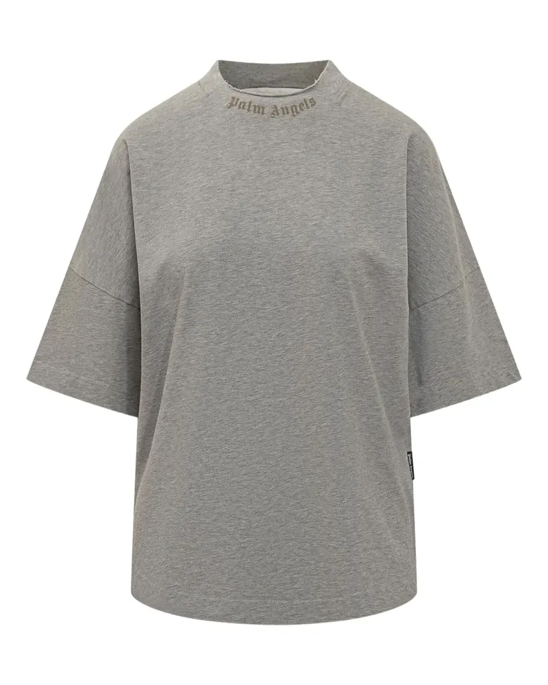 Palm Angels T-Shirt mit Kragendetail - Grau Grau