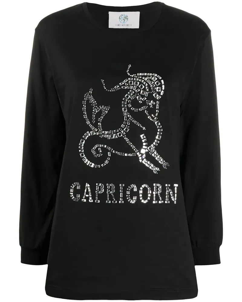 Alberta Ferretti Pullover mit Kristallen - Schwarz Schwarz